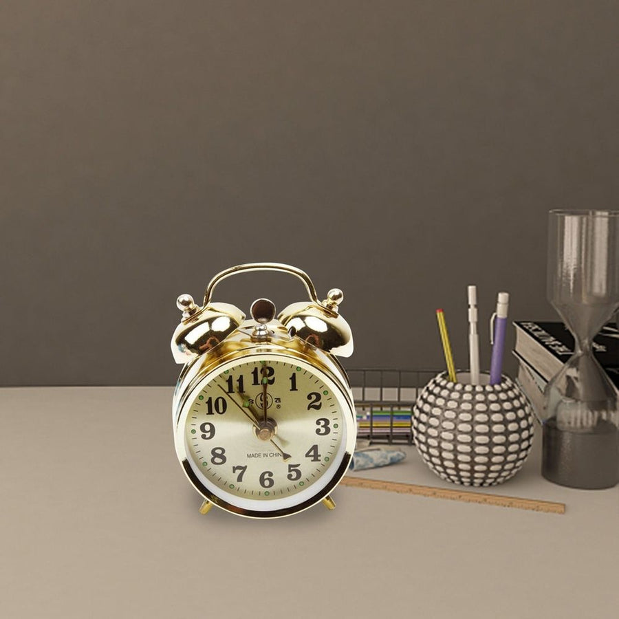 Alarm Clock Metal Vintage Alarm Clock Extra Loud Manual Wind Up Analog Retro Backlight