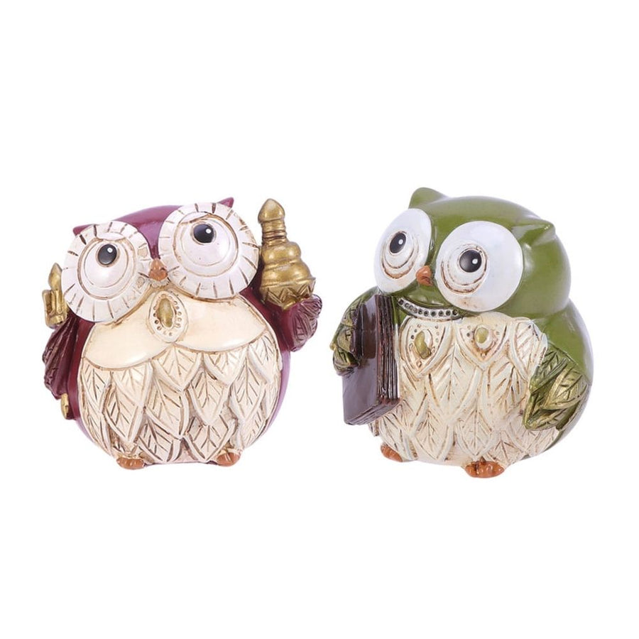 Owl Figurine Ornament Resin Gift for Couples Festival 1 Pair