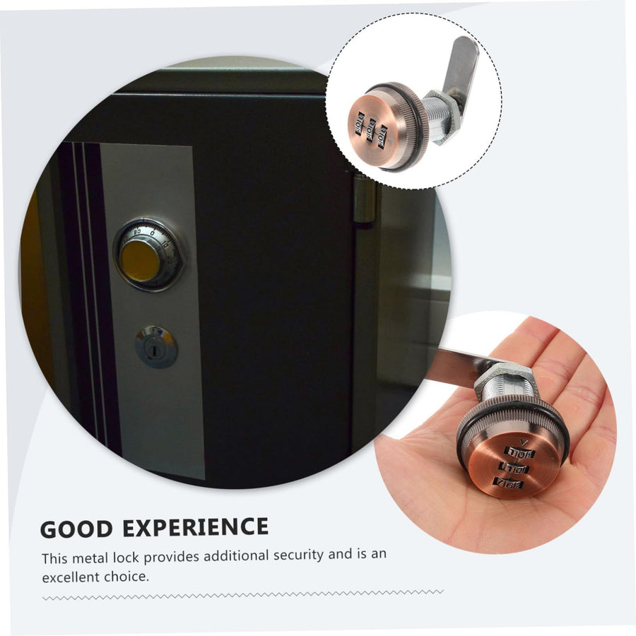 Generic Cam Lock Zinc Alloy Password Combination Padlocks Mailbox Password Lock Red Bronze Drawer Password Lock