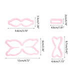 4 pcs Bow Tie cookie cutter Bowtie Cookie,Baking Cookie Gadgets Biscuit Mold Bowknots Shaped Cookie Mold Cutting Mold