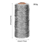 4 pcs Decorative Metallic Bakers String - Wrapping Twine String - Inelastic - Glitter String for DIY Crafting Christmas