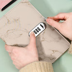 3 pcs Marble Diary with Lock, 100 Pages College Ruled Secret Journal with Lock, Waterproof Diary with Lock, Journal with Lock