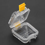 Denture Case, Professional Dental False Teeth Storage Box, Portable Tooth Container with Film for False Teeth, Denture