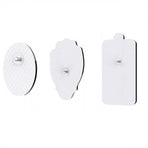 15-Pack Large Electrode Pads（3 different shapes）white Reusable Electrodes Pads for Massager and Muscle Stimulation