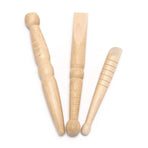 Set of 3 Traditional Thai Wooden Massage Sticks: Relieve Soreness, traditional Acupressure, Reflexology, etc.