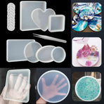 18pcs/set Clouds Resin Molds For DIY Coasters Silicone Making Jewelry Mould