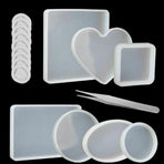 18pcs/set Clouds Resin Molds For DIY Coasters Silicone Making Jewelry Mould