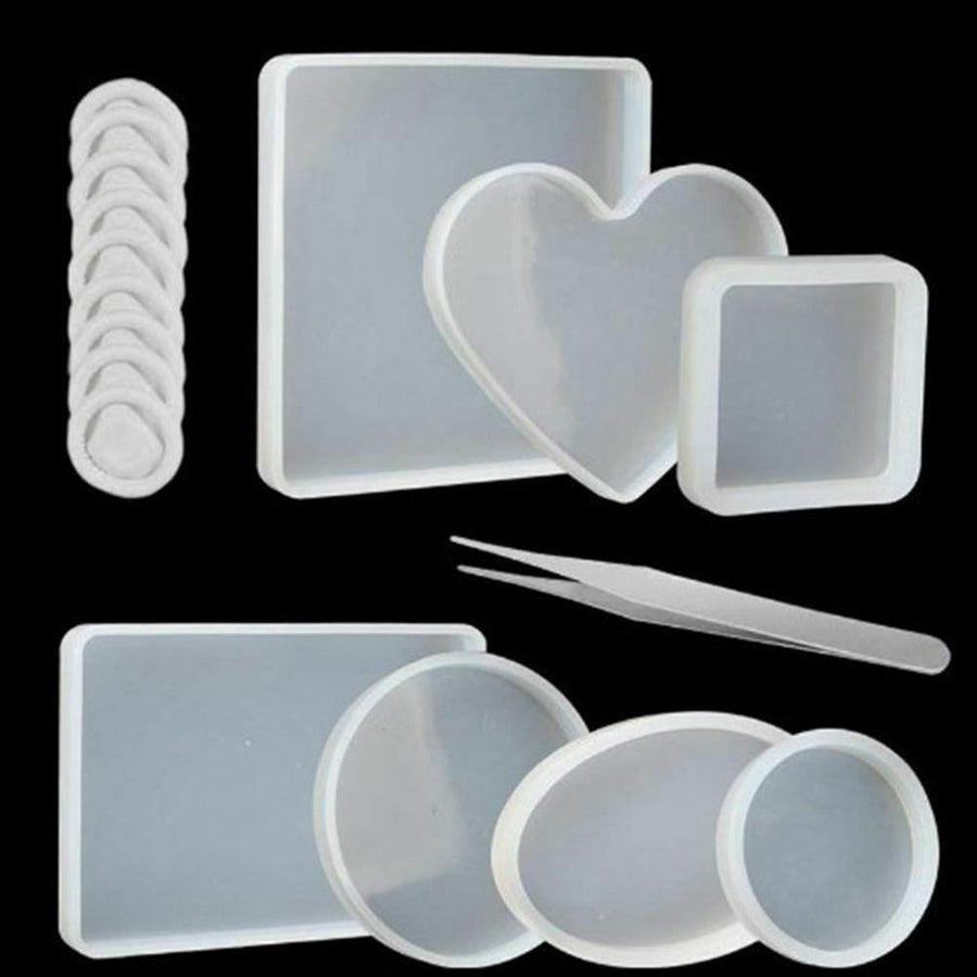 18pcs/set Clouds Resin Molds For DIY Coasters Silicone Making Jewelry Mould