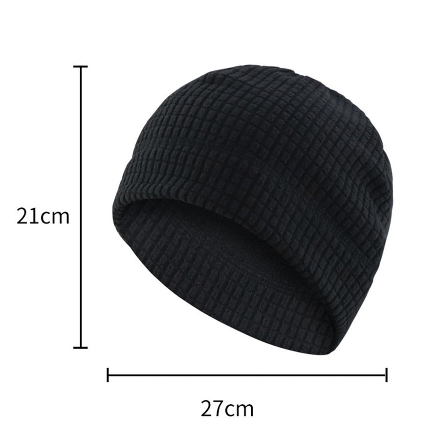 Gentlemen Winter Fleece Lined Thick Windproof Hat Cozy For Cycling And Running