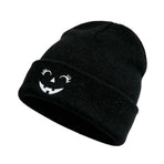 Halloween Embroidered Beanie Skull Horror Knitted Hat Pullover For Party Daily Winter Outdoor Wear