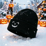 Halloween Embroidered Beanie Skull Horror Knitted Hat Pullover For Party Daily Winter Outdoor Wear