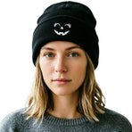 Halloween Embroidered Beanie Skull Horror Knitted Hat Pullover For Party Daily Winter Outdoor Wear