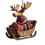 Moose Sled Hanging Ornament Acrylic Christmas Tree Pendant For Holiday Home Car Mirror Display