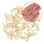 30pcs Metal Bow Buttons for Sewing DIY Clothes Decorations 15mm