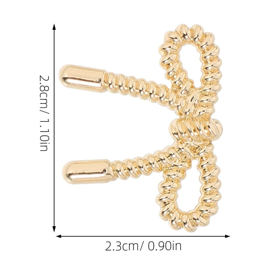 30pcs Metal Bow Buttons for Sewing DIY Clothes Decorations 15mm