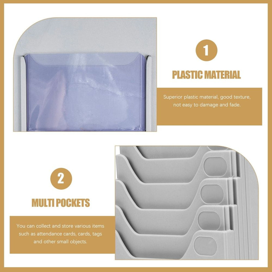 1Pack Wall Card Holder Plastic Material Grey Color for Storing Goods Cards in and Warehouses