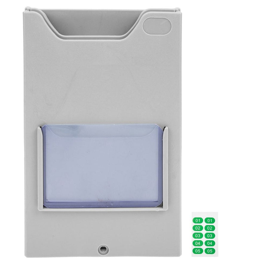 1Pack Wall Card Holder Plastic Material Grey Color for Storing Goods Cards in and Warehouses