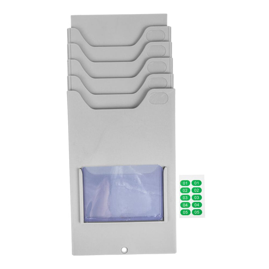 1Pack Wall Card Holder Plastic Material Grey Color for Storing Goods Cards in and Warehouses