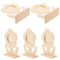 5Pcs Light Brown Wood Photo Frame for Home Desktop Picture Decoration