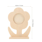 5Pcs Light Brown Wood Photo Frame for Home Desktop Picture Decoration