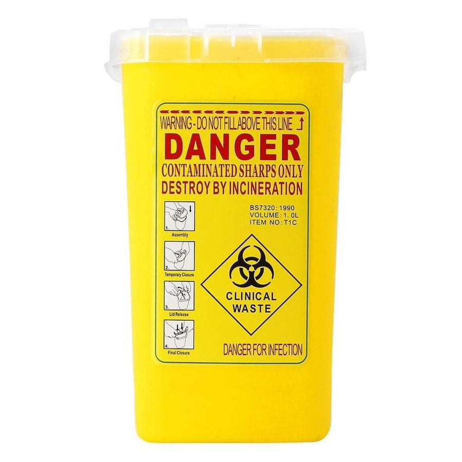 Sharps Disposal Containers, Sharp Container to Disposal , Biohazard Multiple-Use Needle Disposable, Puncture Resistant,Waste Bin