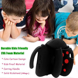 Kids Case for Mini 5/4/3/2/1 7.9 inch Only, Kids Proof Lightweight EVA Foam Stand Cover for Mini 5 (2019), Mini 4 - Ladybug, Black - Side View