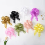 8PCS Large Pull Bows, 6 inches Bow for Gift Wrapping, Basket Decoration, Party, Birthday Gift, Wedding Ribbon Bow, Valentine's Day Gift Decoratio