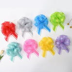 8PCS Large Pull Bows, 6 inches Bow for Gift Wrapping, Basket Decoration, Party, Birthday Gift, Wedding Ribbon Bow, Valentine's Day Gift Decoratio
