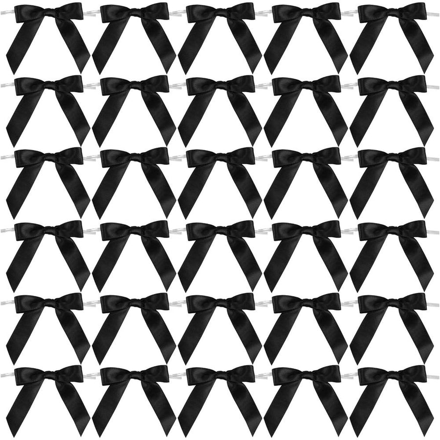 50PCS Satin Bow for Gift Wrapping Twist Tie Bows for Wedding Favors Candy Apples Party Valentine's Day Christmas Decorations