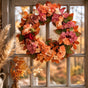 Artificial Fall Wreath with Hydrangea and Roses | Front Door Floral Wreath for Thanksgiving, Porch, Wall, Mantel, Window, Entryway Home Decor