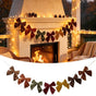 Velv bow garland Fall Bunting 6.5 Ft Thanksgiving Ribbon Banner Assembled coqute Decor for Fireplace Mantle Staircase Wall Rustic Holiday Party Table Centerpiece Kitchen Home