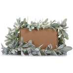 2 Pcs Artificial Flocked Lambs Ear Garland - 6Ft/Piece Soft Faux Vine Greenery and Leaves for Framhouse Mantle Decor