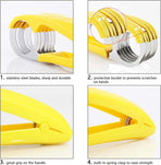 Banana Slicer,ABS + Stainless Steel Fruit and Vegetable Salad Peeler Cutter Kitchen Tools For Banana, Strawberry,Grape（2 pcs）