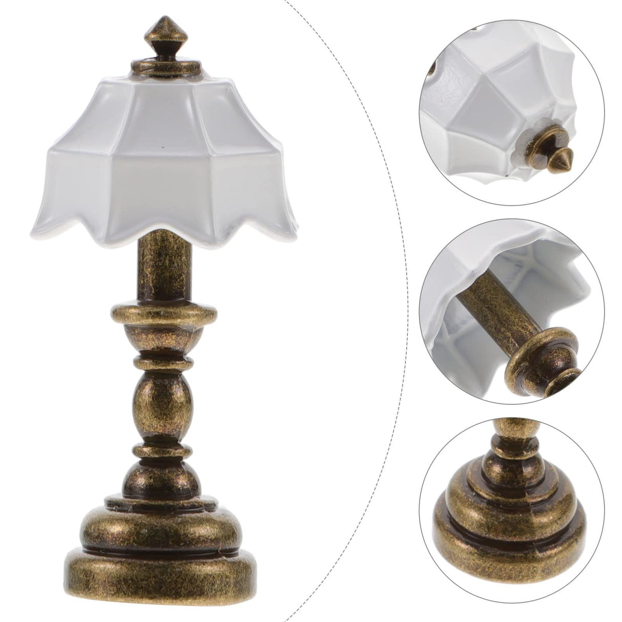 Miniature Lamp Dollhouse 2 Pcs Dollhouse Lamp 1 12 Scale, Dollhouse Mini Desk Lamp, Dollhouse Bedside Table LED Lamp Model