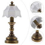 Miniature Lamp Dollhouse 2 Pcs Dollhouse Lamp 1 12 Scale, Dollhouse Mini Desk Lamp, Dollhouse Bedside Table LED Lamp Model