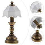 Miniature Lamp Dollhouse 2 Pcs Dollhouse Lamp 1 12 Scale, Dollhouse Mini Desk Lamp, Dollhouse Bedside Table LED Lamp Model