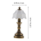 Miniature Lamp Dollhouse 2 Pcs Dollhouse Lamp 1 12 Scale, Dollhouse Mini Desk Lamp, Dollhouse Bedside Table LED Lamp Model - Front View