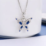 Butterfly Cremation Urn Necklace for Ashes Sterling Silver Memorial Keepsake with Pendant Jewelry Women Keepsake Bereavement