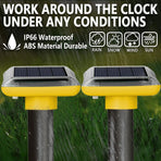 Solar Powered Repeller, 4 Pack Mole Repellent,Repellent Ultrasonic, Snake Deterrent, Vibration Stakes Outdoor