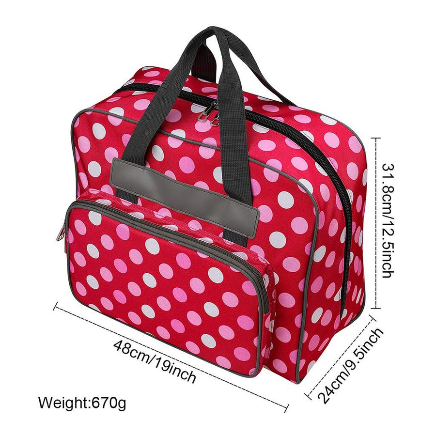 Sewing Machine Storage Tote Bag Foldable Sewing Machine Carrying Case Padded Storage Cover Carrying Bag with Pockets and Handles