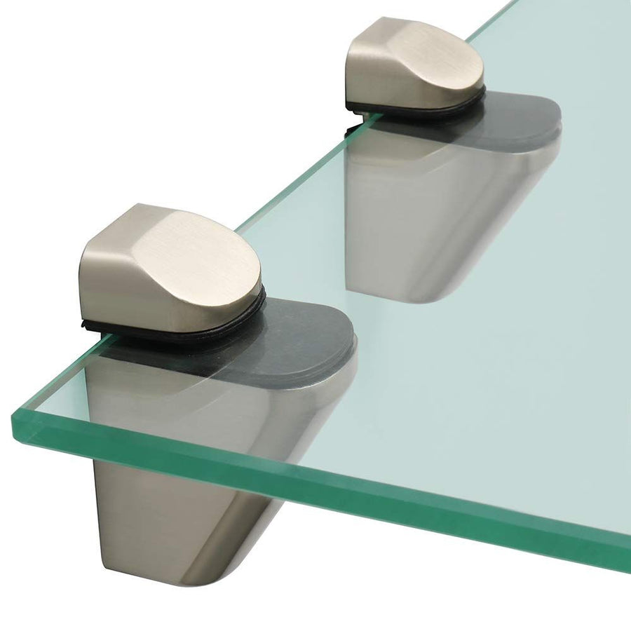 2 Pcs Adjustable Brackets Board/Glass Shelf Bracket Wall Mount Support Shelves Accessories,-2P Brushed Nickel