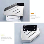 Lavatory Bathroom Corner Stainless Steel Shelf Wall Mount Triangular, Soap Holder,Polished Bathroom tripod