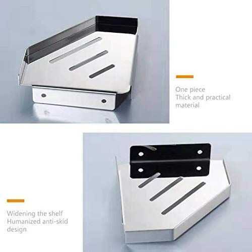 Lavatory Bathroom Corner Stainless Steel Shelf Wall Mount Triangular, Soap Holder,Polished Bathroom tripod