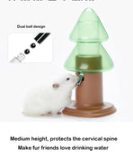 Hamster Water Bottle, Glass Water Bottle with Stand for Syrian Dwarf Hamsters Small pet Rodents, Brown