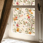 45*150cm Floral Window Wallpaper Peel and Stick Flower Window Wallpaper Removable Watercolor Flower Window Stickers