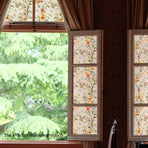 45*150cm Floral Window Wallpaper Peel and Stick Flower Window Wallpaper Removable Watercolor Flower Window Stickers