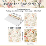 45*150cm Floral Window Wallpaper Peel and Stick Flower Window Wallpaper Removable Watercolor Flower Window Stickers