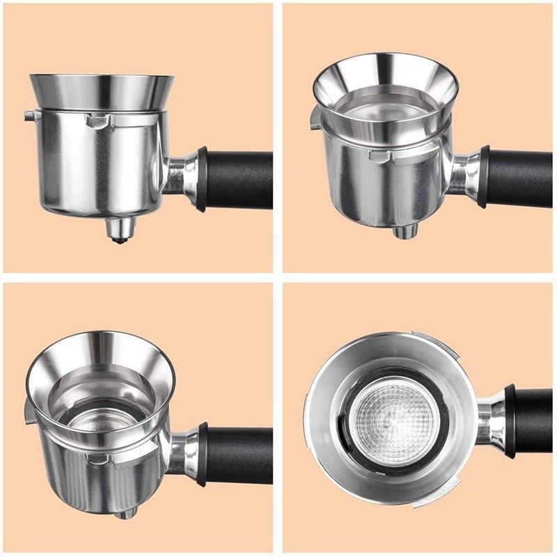 58mm Espresso Dosing Funnel, Stainless Steel Coffee Dosing Ring Compatible with 58mm Portafilter (58mm)