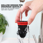2pcs Shower Floor Drain Backflow Preventer, Waste Water Drainer Valve Sewer Core Plug Gas Sealer for Kitchen (Black, White)