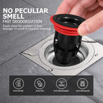 2pcs Shower Floor Drain Backflow Preventer, Waste Water Drainer Valve Sewer Core Plug Gas Sealer for Kitchen (Black, White)